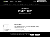 Shopify Privacy Policy - Shopify Danmark