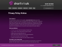 ShortLets UK :: Privacy Policy