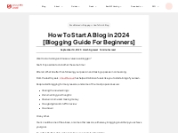 How To Start A Blog in 2024 [Blogging Guide For Beginner s ]