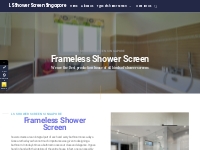 Frameless Shower Screen - LS Shower Screen Singapore