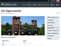 Job Opportunities | Smithsonian Institution
