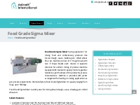 Food Grade Sigma Mixer
