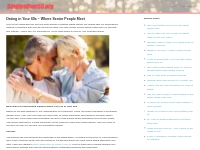 Dating in Your 60s – Where Senior People Meet