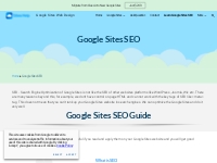 Google Sites Web Design - Learn Google Sites SEO