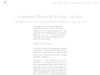4 Harmful Effects of UV Rays on Skin   Skin MD - Dermatologist in Orti