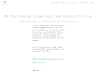 The Truth Behind Spider Veins that You Need to Know   Skin MD - Dermat