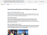  Introducing Background Replace | Skype