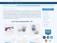 Sleeping Pills UK- Buy Online Sleeping Pills and Tablets in UK