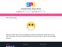SPX COVID-19 Policy | Small Press Expo