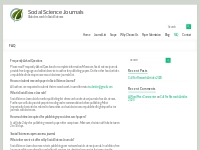 Frequently Asked Questions | Social Science Journals | FAQ