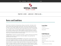 Terms and Conditions | Social Work Blog