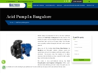 Acid Pump In Bangalore| Acid Pump  Manufacturers Suppliers Bangalore