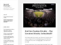 Red Sox Yankee Rivalry - The Greatest Rivalry in Baseball? - Sox and P