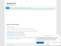 TV Channels for Live Sport matches on Satellite and TV