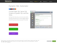 Dynamic SQL Generator - Convert Static SQL Server Scripts to Dynamic