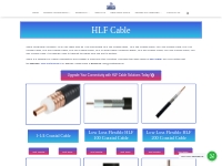 HLF 400 Coaxial Cable Manufacturer   Supplier in India