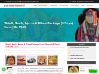 Shirdi Ajanta Ellora package from Chennai | Shirdi Nasik package from 