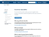 Survivors Benefits | SSA