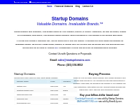 Startup Domains | Valuable Domains. Invaluable Brands 4 Sale