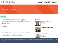 Missouri Lawyers Media Recognizes Stinson Environmental Law Attorneys 