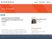 Sargeant Discusses Workplace Investigations on Employment Law Podcast: