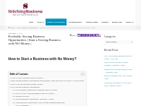 Profitable Sewing Business Opportunities | Start a Sewing Business wit