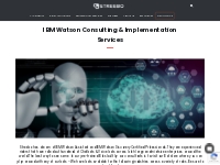 IBM Watson Consulting | Streebo Inc
