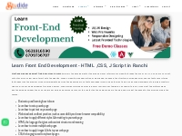 Front End Web/Website Development Training in Ranchi : Join Now