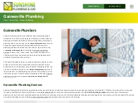 Plumbing Service & Repairs In Gainesville, FL | Sunshine Plumbing and 