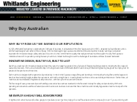 Why Buy Australian | Whitlands Engineering