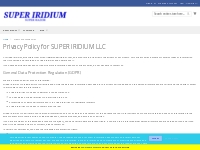 Privacy and Cookie Policy | SUPER IRIDIUM
