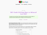 SEO Guide 2024 from Basics to Advanced Level SEO   Showeblogin