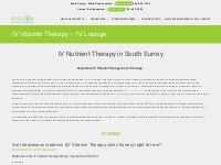 IV Vitamin Therapy Clinic In Surrey | IV Drip | IV Lounge | IV Myers