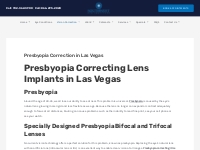 Presbyopia Correction in Las Vegas - Southwest Eye Institute