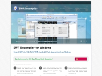 Sothink SWF Decompiler Windows Version - SWF to FLA/FLEX/HTML5, Edit S