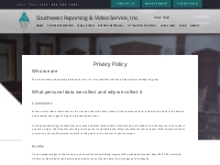 Privacy Policy - Southwest Reporting   Video Service, Inc.