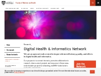 Digital Health   Informatics Network - Faculty of Medicine and Health
