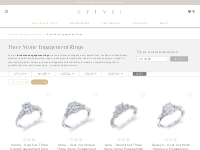 Three Stone Engagement Rings by Sylvie