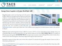 Garage Doors Suppliers in Dubai, Abu Dhabi UAE - Tacsllc.com