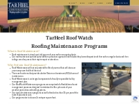 TarHeel Roof Inspections, Roof Maintenance and Roof Warranty