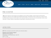 Find a Doctor | Tarlov Cyst Disease Foundation