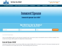 Spouse Tax Relief | Innocent Spouse Tax Relief | TaxFortress.com