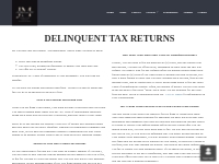 Delinquent Returns | Houston CPA Killer Methods For Resolving Back Tax