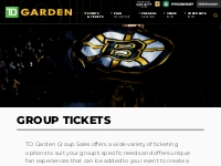 Group Tickets | TD Garden | TD Garden