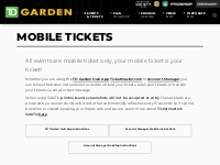 Mobile Tickets | TD Garden | TD Garden