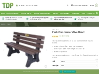 Peak Commemorative Bench | 100% Recycled Plastic | TDP