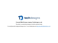 Techdesigns.co.uk | Web design company based in Helston, Cornwall
