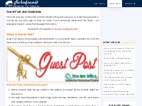 Guest Post And Guidelines