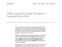 ISRO to launch the X-Ray Polarimeter Satellite(XPoSat) 2024   Technowe