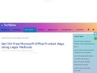 Get 10+ Free Microsoft Office Product Keys Using Legal Methods | TechS
